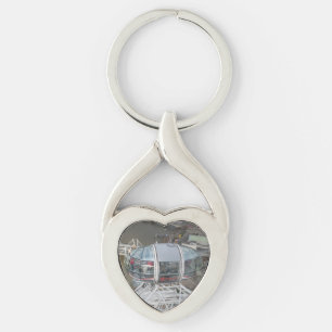 London Eye Cabin Heart Keychain