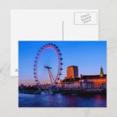 London Eye in Night Briefkaart (Voorkant / Achterkant)