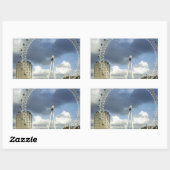 London Eye Rechthoekige Sticker (Vel)