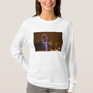 London Eye, River Thames en lichten vanaf T-shirt