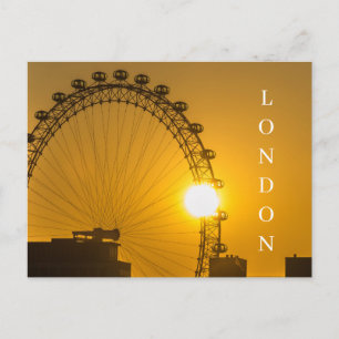London Eye silhouet ansichtkaart Briefkaart
