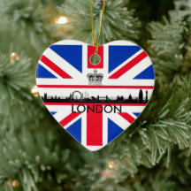 London Eye Union Jack-vlag Kerstornament