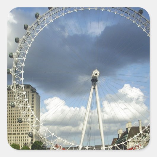 London Eye Vierkante Sticker (Voorkant)