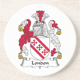 London Family Crest Zandsteen Onderzetter
