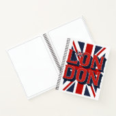 London Flag Sketchbook / Blank / 8,5 x 11 Notitieboek (Binnen)