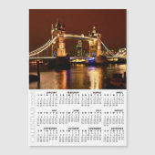 London Fridge Calendar 2026, Tower Bridge at Night (Voorkant)