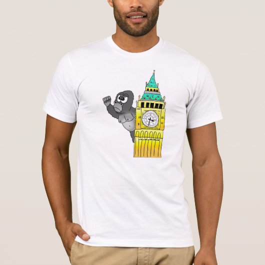London Gorilla Big Ben Westminster T Shirt (Voorkant)