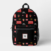 London Guards Bus Naam Monogram Brits Engeland Bedrukte Rugzak (Voorkant)