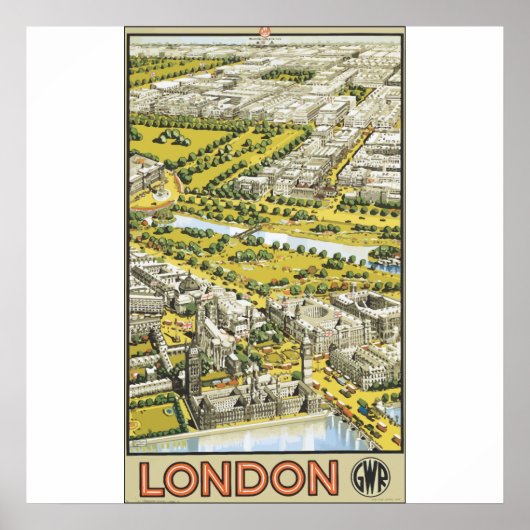 London Gwr, Vintage Poster (Voorkant)