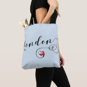 London Heart Grocery Bag, Groot-Brittannië Tote Bag (Dichtbij)
