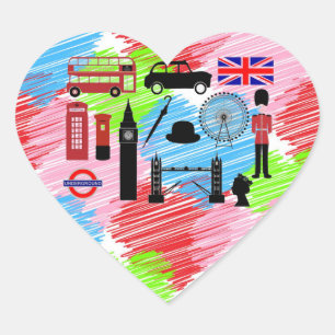 London Heart Stickers