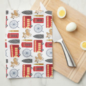 London Icon Collage Theedoek (Quarter Fold)