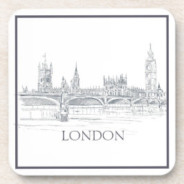 London Iconic Skyline Sketch Bier Onderzetter