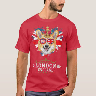 London Idea for Kids with Union Jack Uk Flag & Cor T-shirt