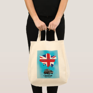 London Illustrated kaart reisposter Tote Bag