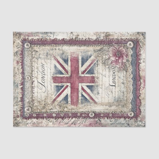 London & Lace Decoupage Tissue Paper Tissuepapier (Voorkant)