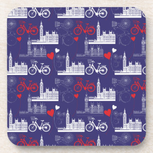 London Landmarks Pattern Bier Onderzetter
