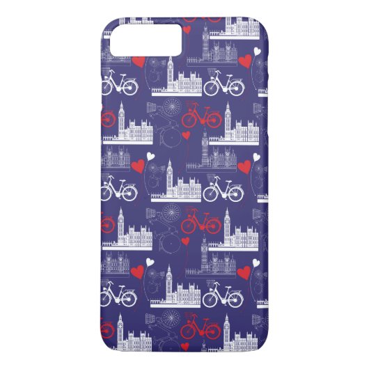 London Landmarks Pattern Case-Mate iPhone Case (Achterkant)
