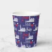 London Landmarks Pattern Papieren Bekers (Achterkant)