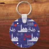 London Landmarks Pattern Sleutelhanger (Voorkant)