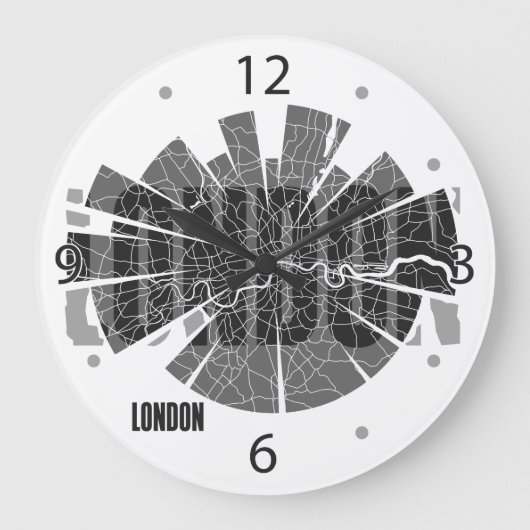 London Map Clock Grote Klok (Voorkant)