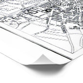 London Map Foto Afdruk (Hoek)