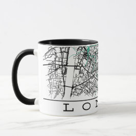 London Map Mug Mok