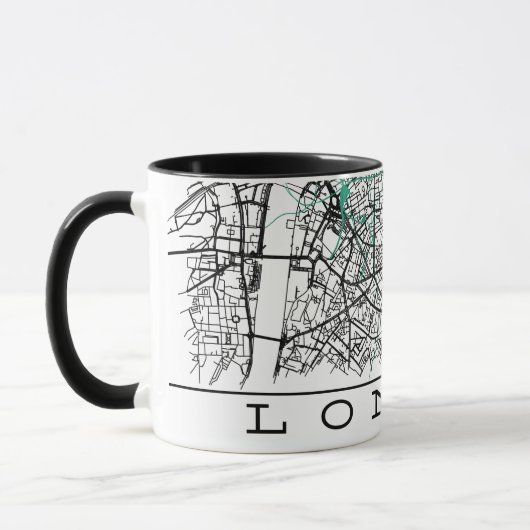 London Map Mug Mok (Links)
