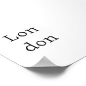 London - minimalistic typography poster (Hoek)