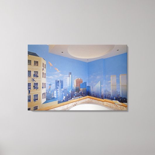 London New York Crash Canvas Afdruk (Voorkant)