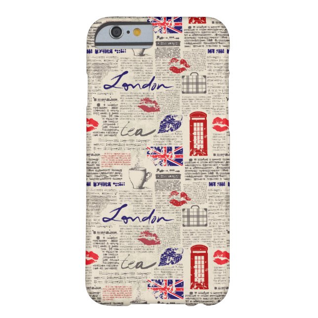 London Newspaper Pattern Case-Mate iPhone Case (Achterkant)