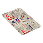 London Newspaper Pattern Magneet (Rechterzijde)