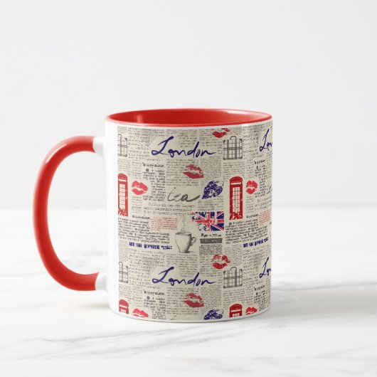 London Newspaper Pattern Mok (Links)