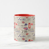 London Newspaper Pattern Mok (Midden)