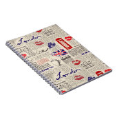 London Newspaper Pattern Notitieboek (Rechterzijde)