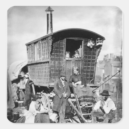 London Nomades, c.1876 Vierkante Sticker (Voorkant)