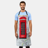 London Phone Booth Tube Map 🇬🇧 Custom Name Schort (Gedragen)