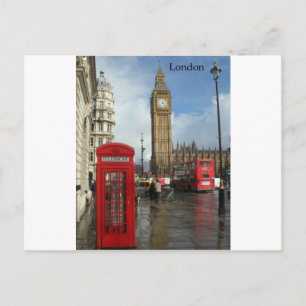 London Phone box & Big Ben (St.K.) Briefkaart