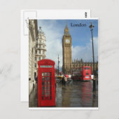 London Phone box & Big Ben (St.K.) Briefkaart (Voorkant / Achterkant)