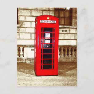 London Phone Box (poster edge effect) Briefkaart