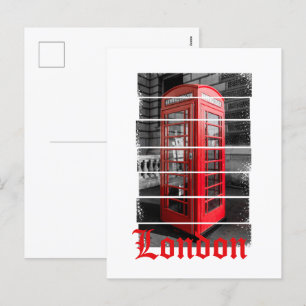 London Phone Box Souvenir Feestdagenkaart