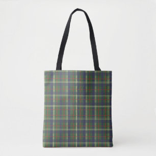 London Plaid Checked Navy blauw en groen Draagtas