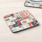 London Post Dessous de verre à dos de liège (Côté gauche)