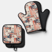 London Post Oven Mitt Set (Voorkant / Achterkant)