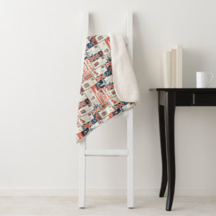 London Post Sherpa Blanket Deken