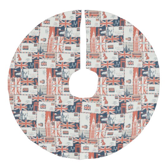 London Post Tree Skirt Imitatie Linnen Kerstboom Kleed (Voorkant)