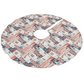 London Post Tree Skirt Imitatie Linnen Kerstboom Kleed (Gekanteld)