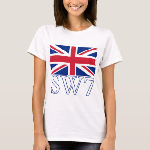 London Postcode SW7 met Union Jack T-shirt