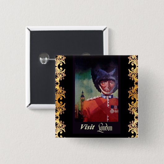 London Poster Button (Voorkant /achterkant)