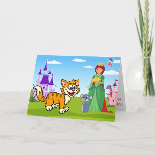 London Queen Pussy Cat Fab Visit Fun Fairy Tale Kaart (Voorkant)